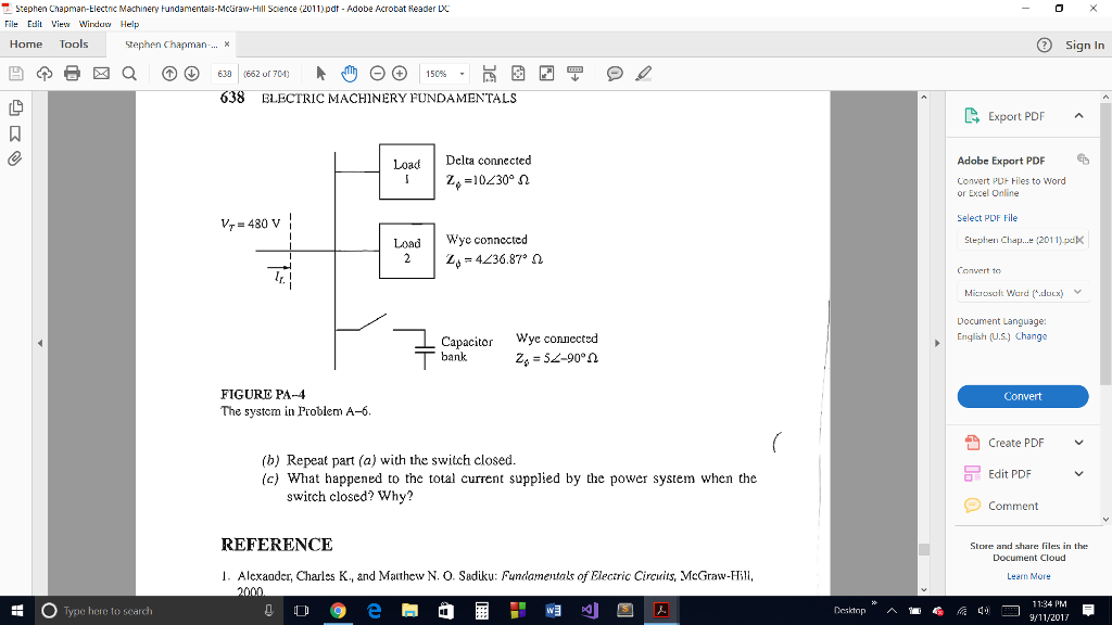 Solved A 6 Figure Pa 4 Shows A One Line Diagram Of A Sm Chegg Com