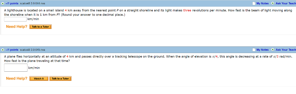 1 Points Scalcet 044 Nvaa My Notes Ask Your Teach A Lighthouse Is Located 1 Points Scalcet 044 Nvaa My Notes Ask Your Teach A Lighthouse Is Located
