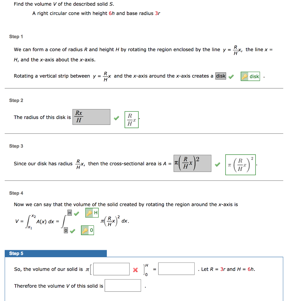 Solved Find The Volume V Of The Described Solid S A Right Chegg Com