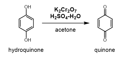 Solved Oh H2so4 H20 Acetone Oh Hydroquinone Quinone Chegg Com