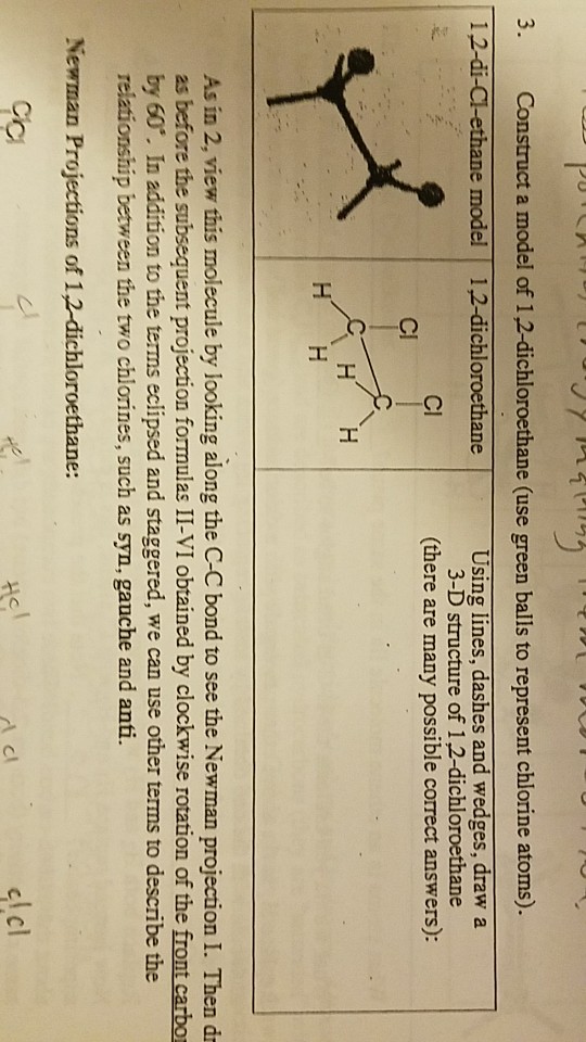 Gr Solved: Of Model 1,2-dichloroethane 3. A (use Construct ...