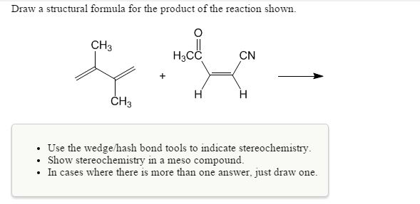 Solved: Draw A Structural Formula For The Product Of The R ... Solved: Draw A Structural Formula For The Product Of The R ...