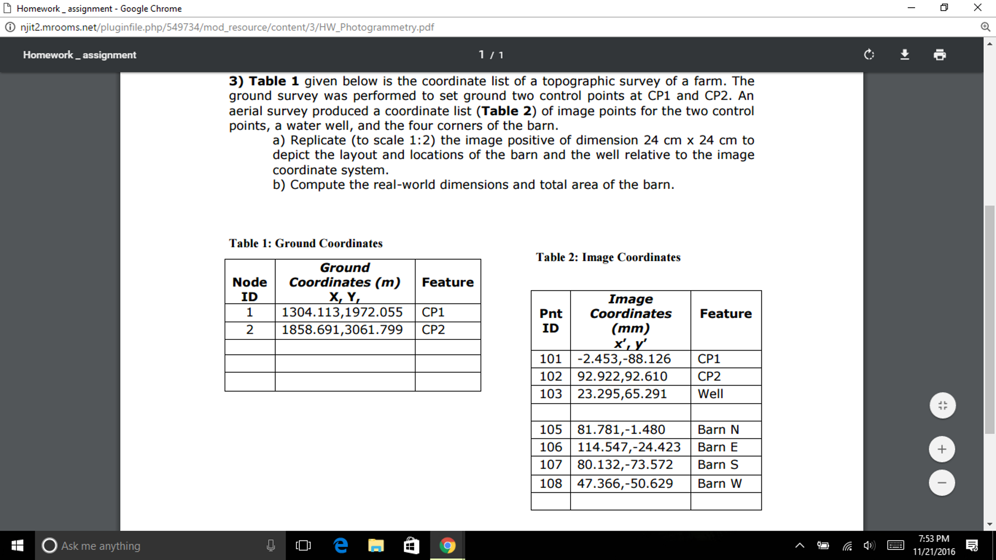 Solved Table 1 Given Below Is The Coordinate List Of A To - question table 1 given below is the coordinate list of a topographic survey of a farm the ground survey w