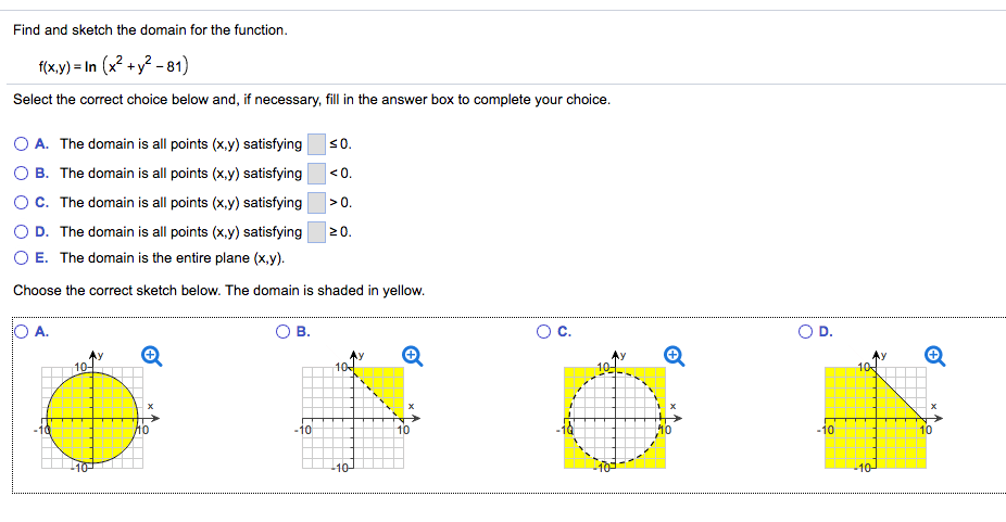 Solved Find And Sketch The Domain For The Function F X Chegg Com