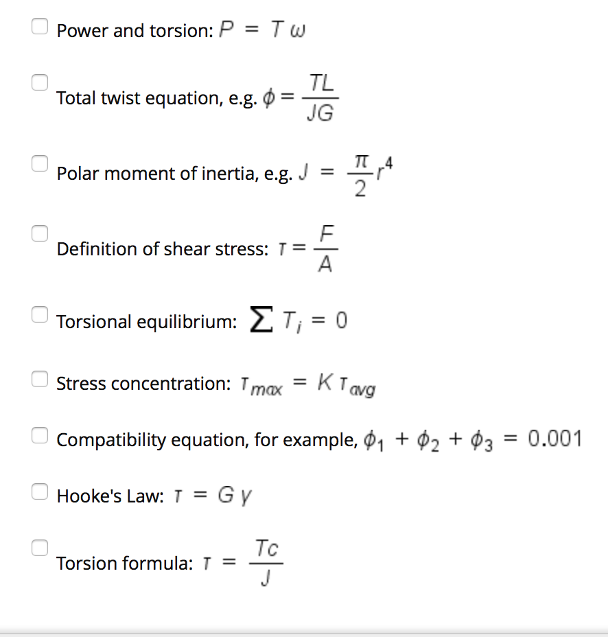 Solved Power And Torsion P T W Tl Jg Total Twist Equat Chegg Com