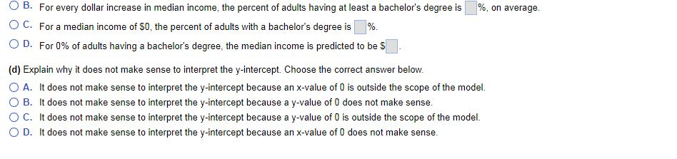 Solved The Least Squares Regression Equation Is Y 734 6 Chegg Com