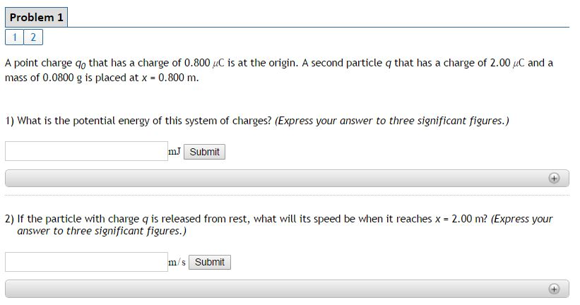 Solved A Point Charge Q0 That Has A Charge Of 0 800 Mc Is Chegg Com