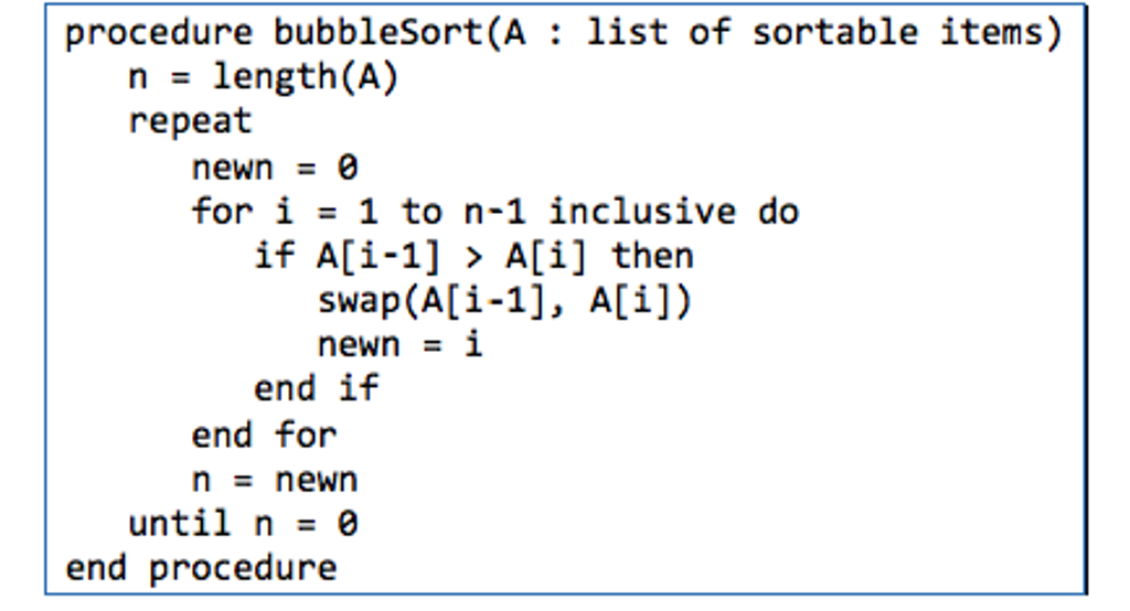 Bubble Sort algorithm in C Programming 