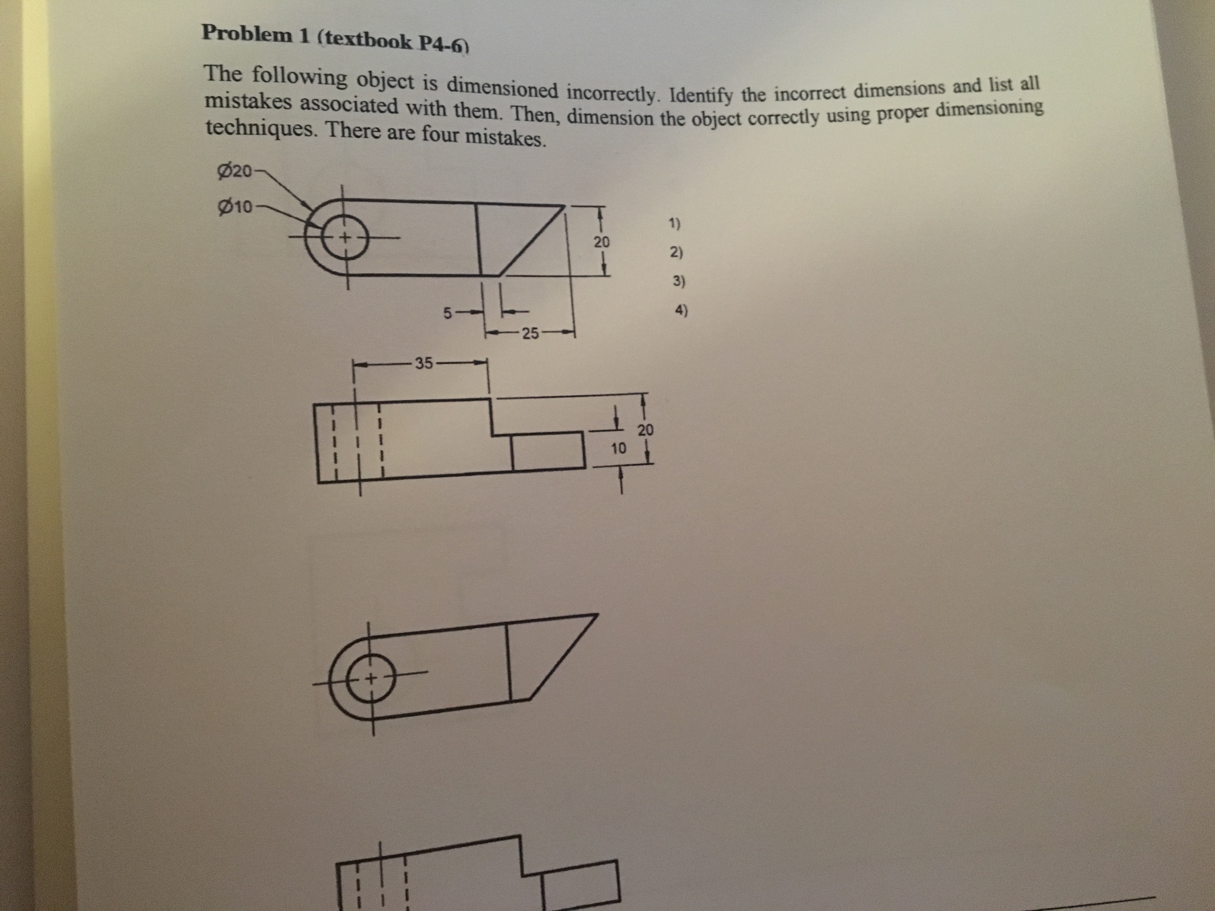 The Following Object Is Dimensioned Incorrectly Chegg The Following Object Is Dimensioned Incorrectly Chegg