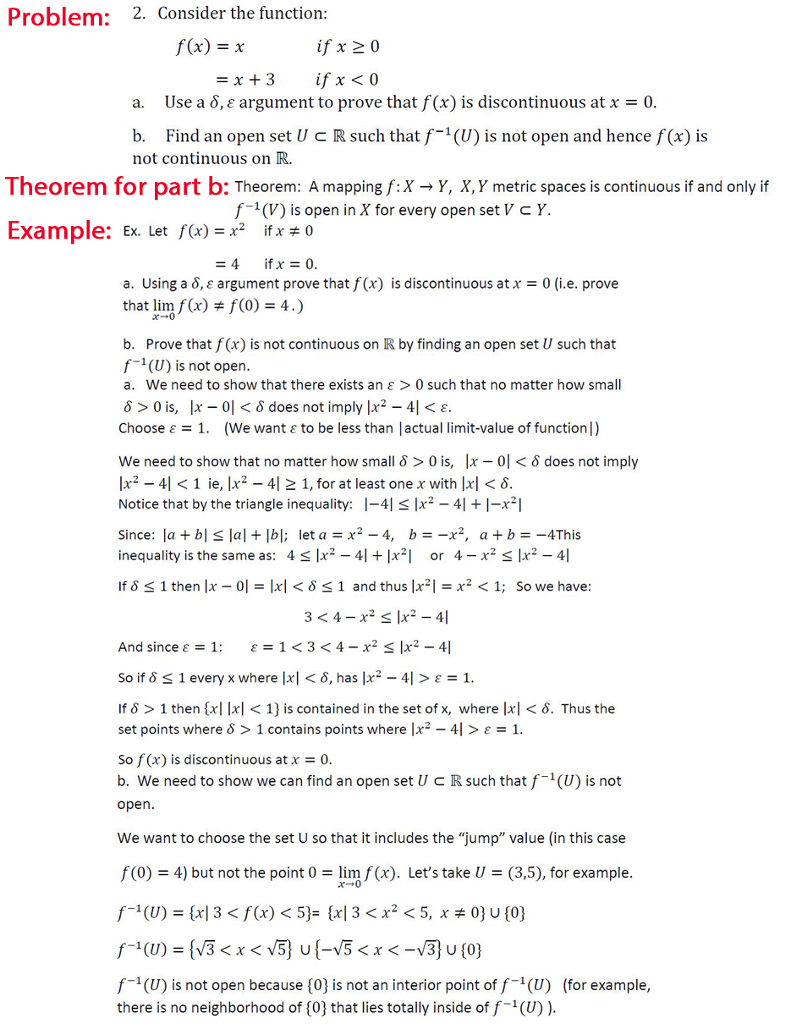 Solved Problem 2 Consider The Function F X If X 0 A Chegg Com