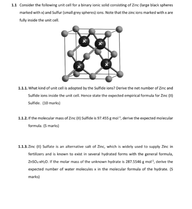 Solved Consider The Following Unit Cell For A Binary Ioni