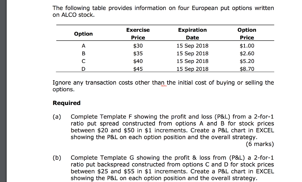 Solved ou are asked to create a table for stock prices with