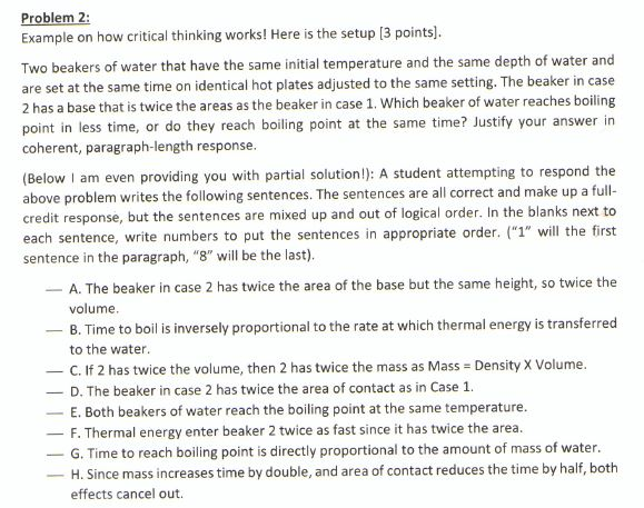 critical thinking paragraph