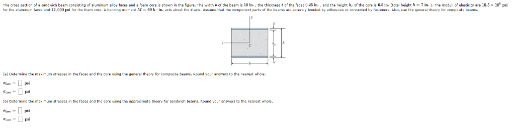 Solved Oem Core S Shown N The Figure The Wd H O Cf The Chegg Com