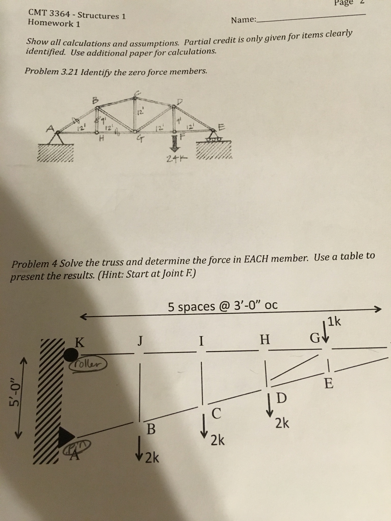 Statics truss problems and solutions image