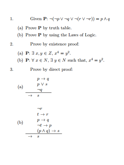 Solved Given P P V Q V R V R P Q Prove P By T Chegg Com
