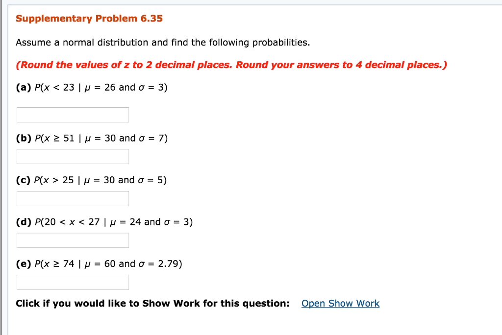 Solved Supplementary Problem 6 35 Assume A Normal Distrib Chegg Com