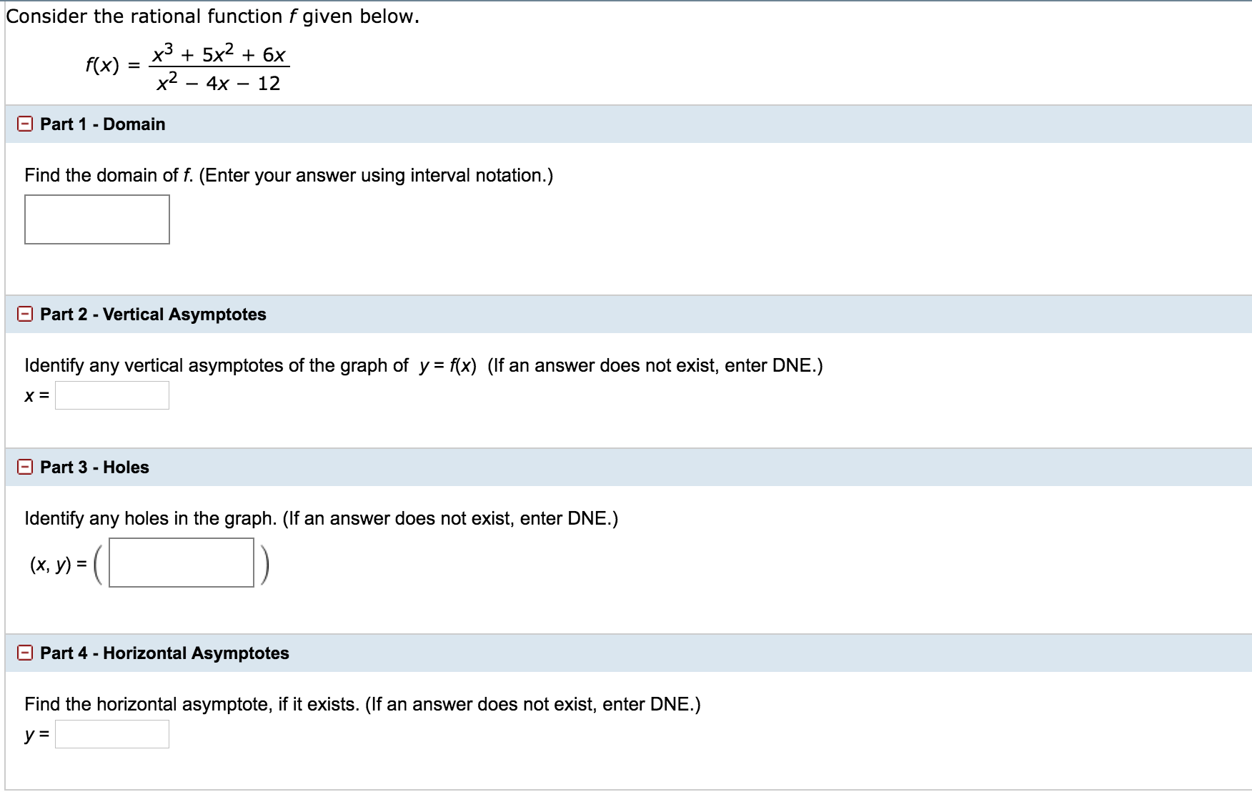 Solved Consider The Rational Function F Given Below F X Chegg Com