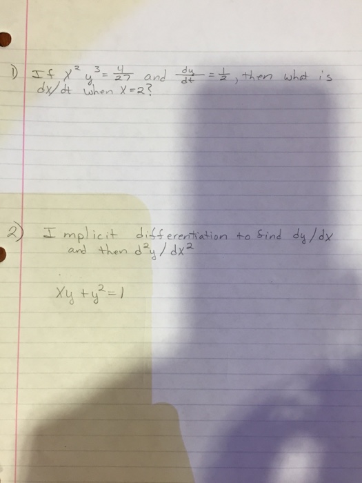 Solved 1 If X 2y 3 4 27 And Dy Dt 1 2 Then What Is Dx Dt Chegg Com