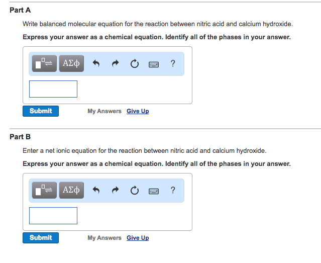 Solved Write Balanced Molecular Equation For The Reaction