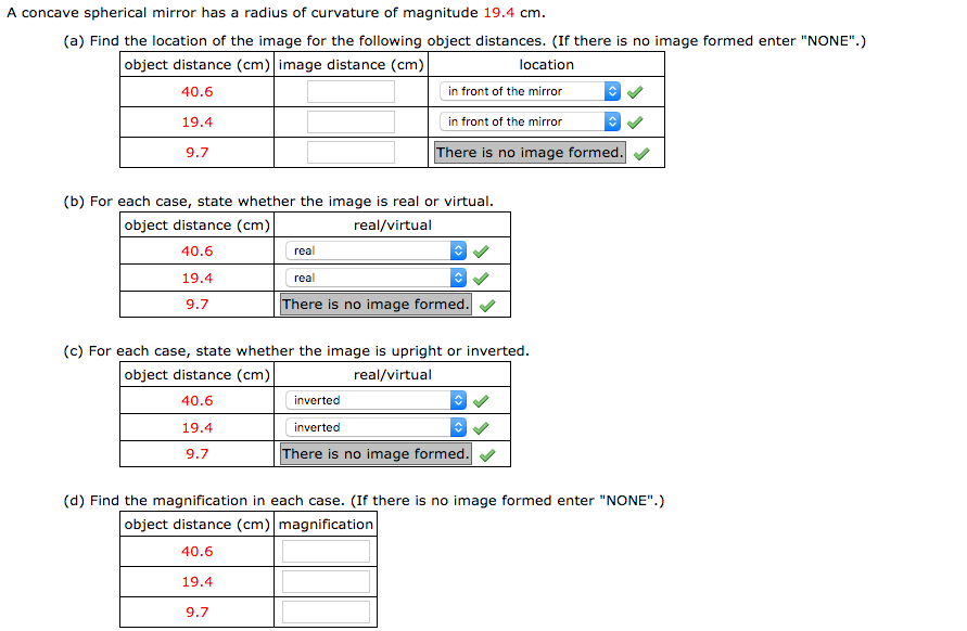 A Concave Spherical Mirror Has A Radius Of Curvature Chegg 