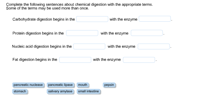 Solved Complete The Following Sentences About Chemical Di