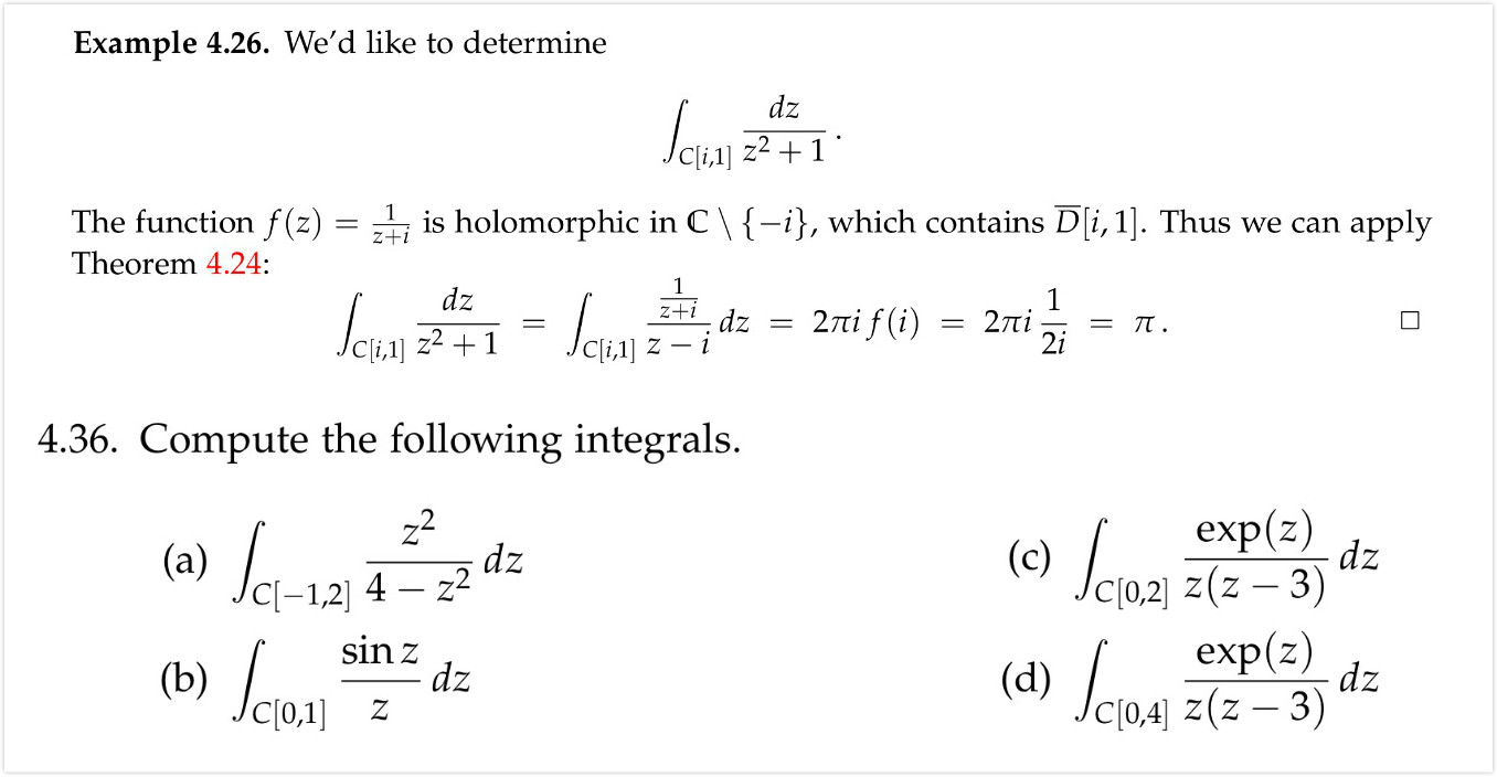 Solved We D Like To Determine Integral C I 1 Dz Z 2 1 Chegg Com