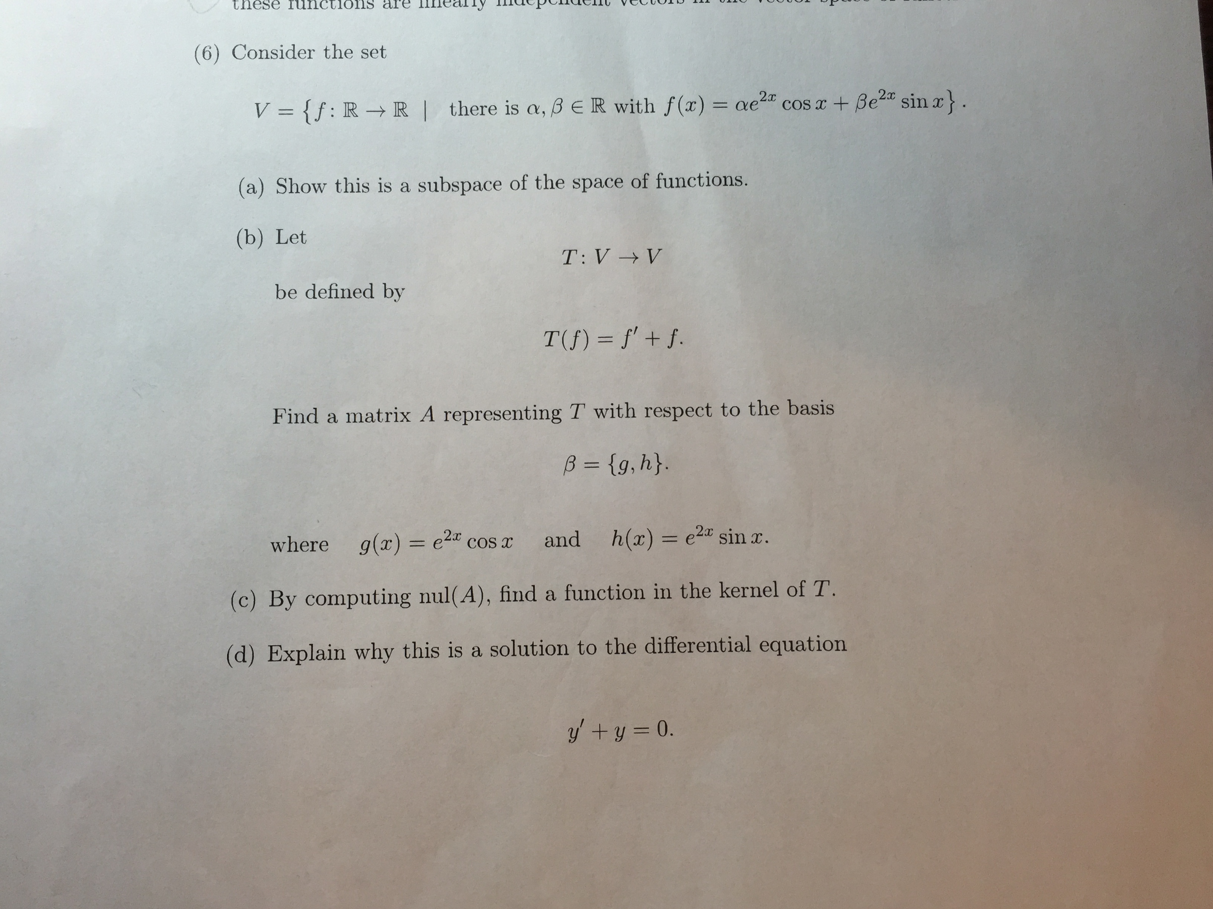 Consider The Set V F R Rightarrow R There Is Chegg Com