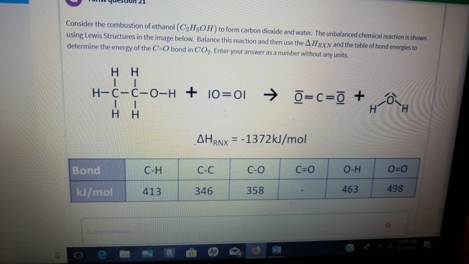 Ethanol Combustion Consider Of The Solved: ... QuestionZ1 Oo