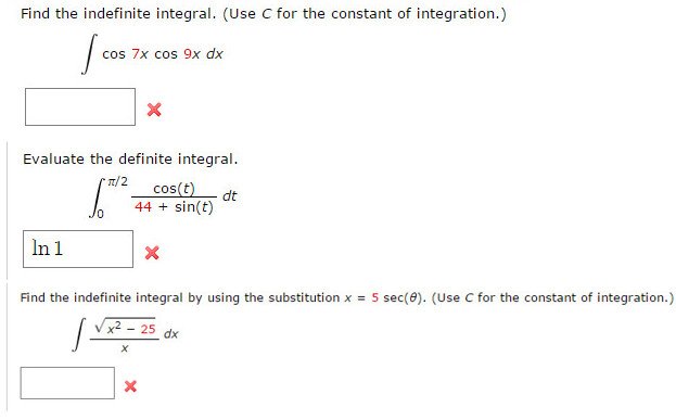 Indefinite integral picture