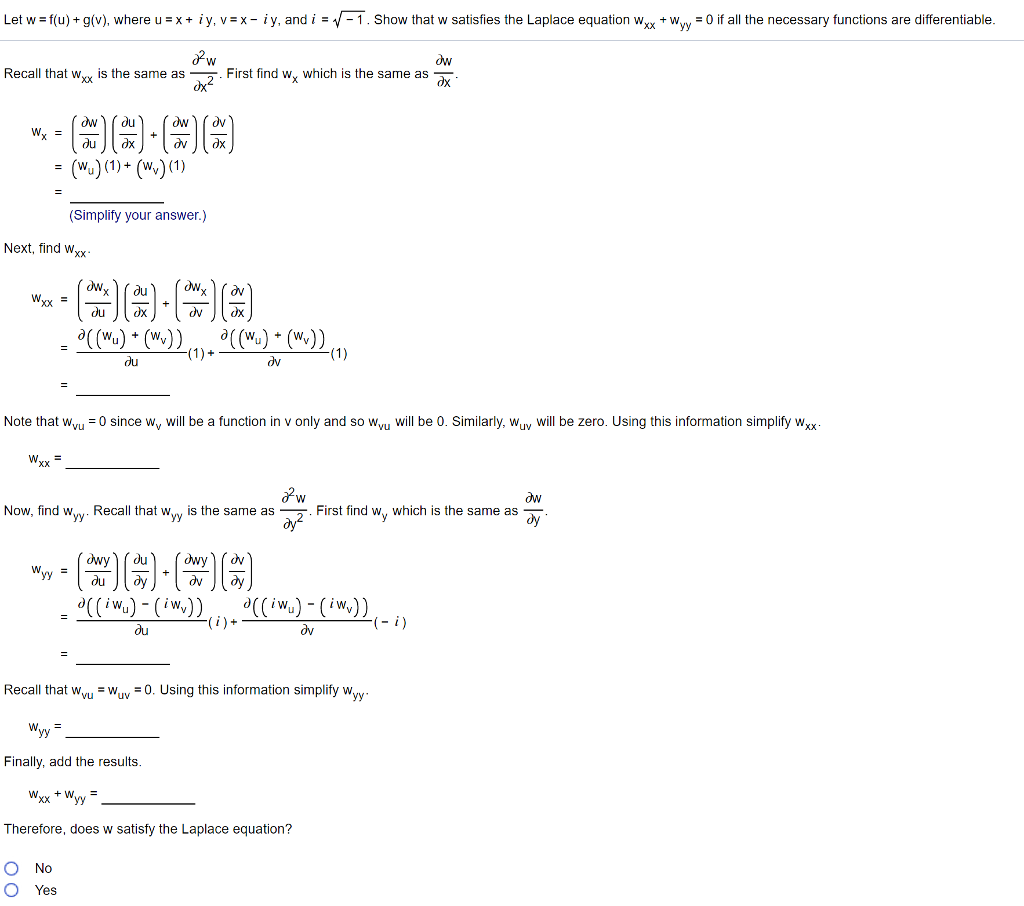 Solved Let W F U G V Where U Ex 1 Y Ys X Ly And Chegg Com