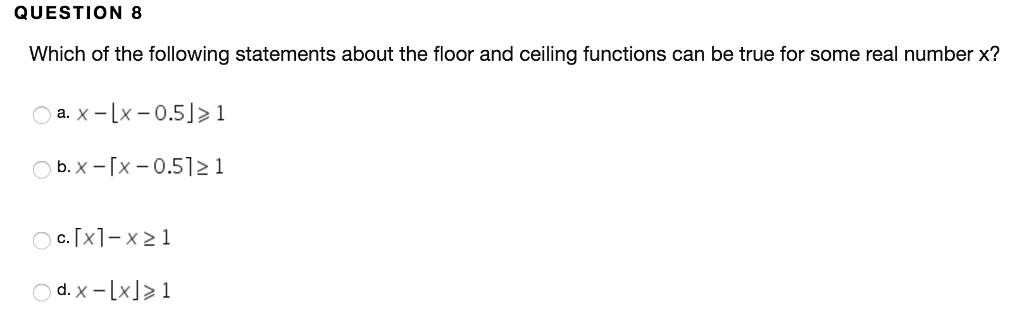 Solved: Which Of The Following Statements About The Floor ... Solved: Which Of The Following Statements About The Floor ...