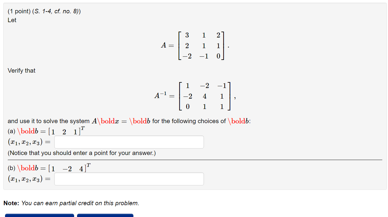 Solved 1 Point S 1 4 Cf No 8 Let T 3 1 2 2 1 0 V Chegg Com