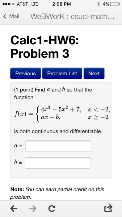 Solved Find A And B So That The Function F X 4x 3 5 Chegg Com