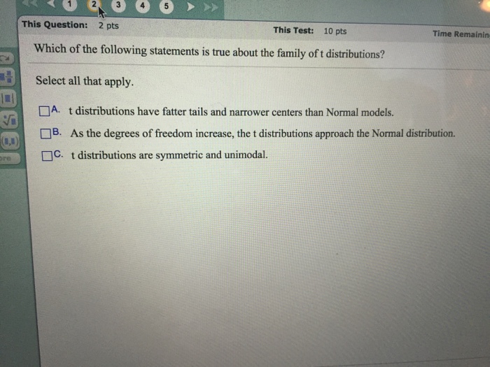 Solved Which Of The Following Statements Is True About Th