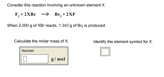 Solved Consider This Reaction Involving An Unknown Elemen