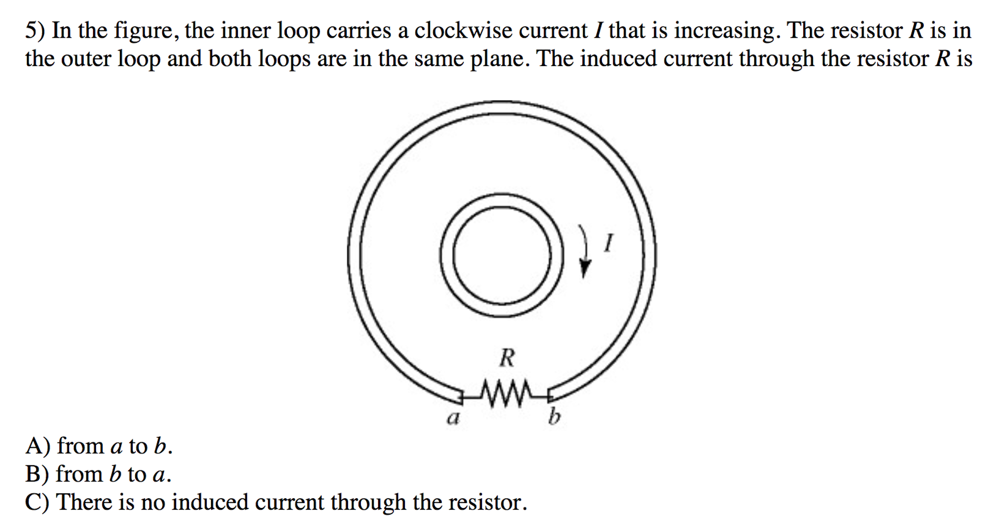 Solved: In The Figure, The Inner Loop Carries A Clockwise ... | Chegg.com