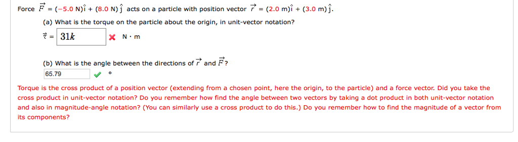 Solved Force F Vector 5 0 N I 8 0 N J Acts On A P Chegg Com