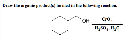 draw the organic products formed in the following reaction