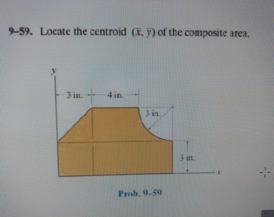 Solved 9 59 Locate The Centroid A Y Of The Composite Chegg Com