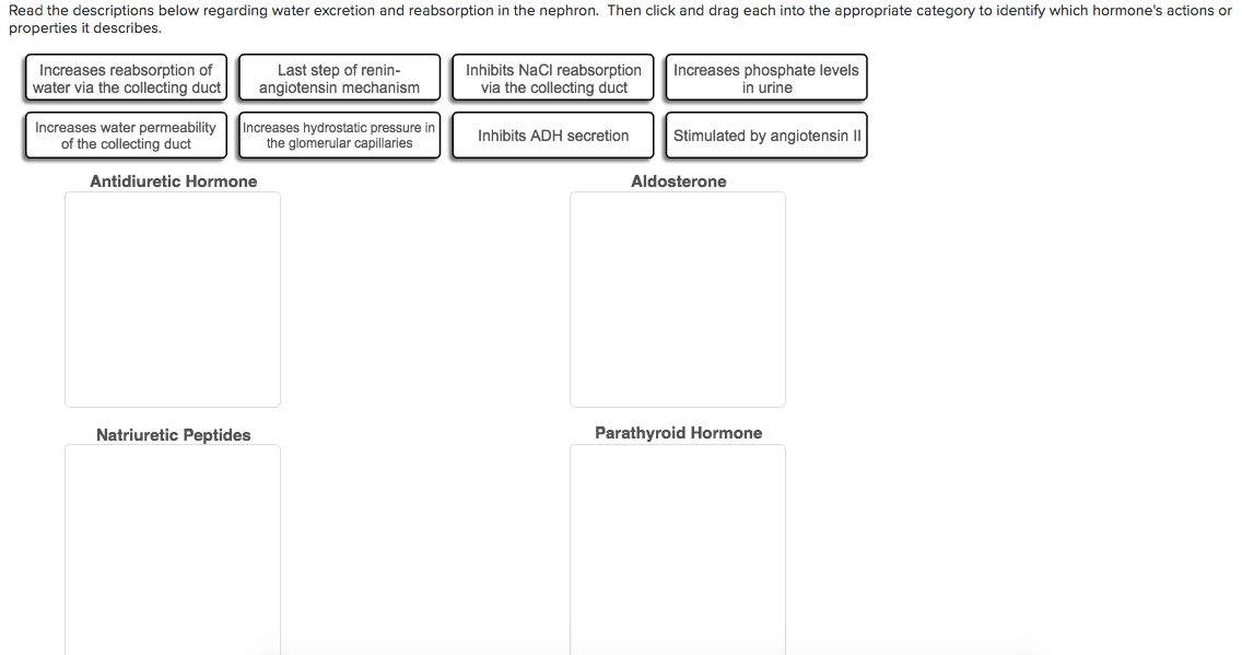 Solved: Read The Descriptions Below Regarding Water Excret... | Chegg.com