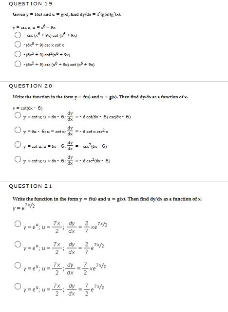 Given Y F U And U G X Find Dy Dx F T G X Chegg  Given Y F U And U G X Find Dy Dx F T G X Chegg