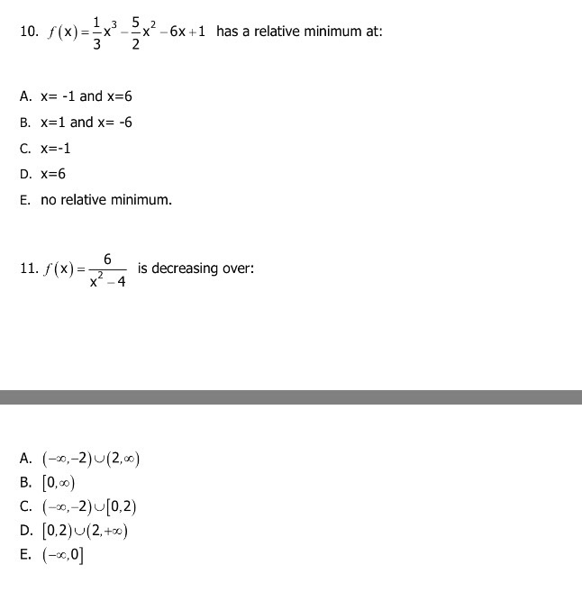 F X 1 3 X 3 5 2 X 2 6x 1 Has A Relative Chegg Com