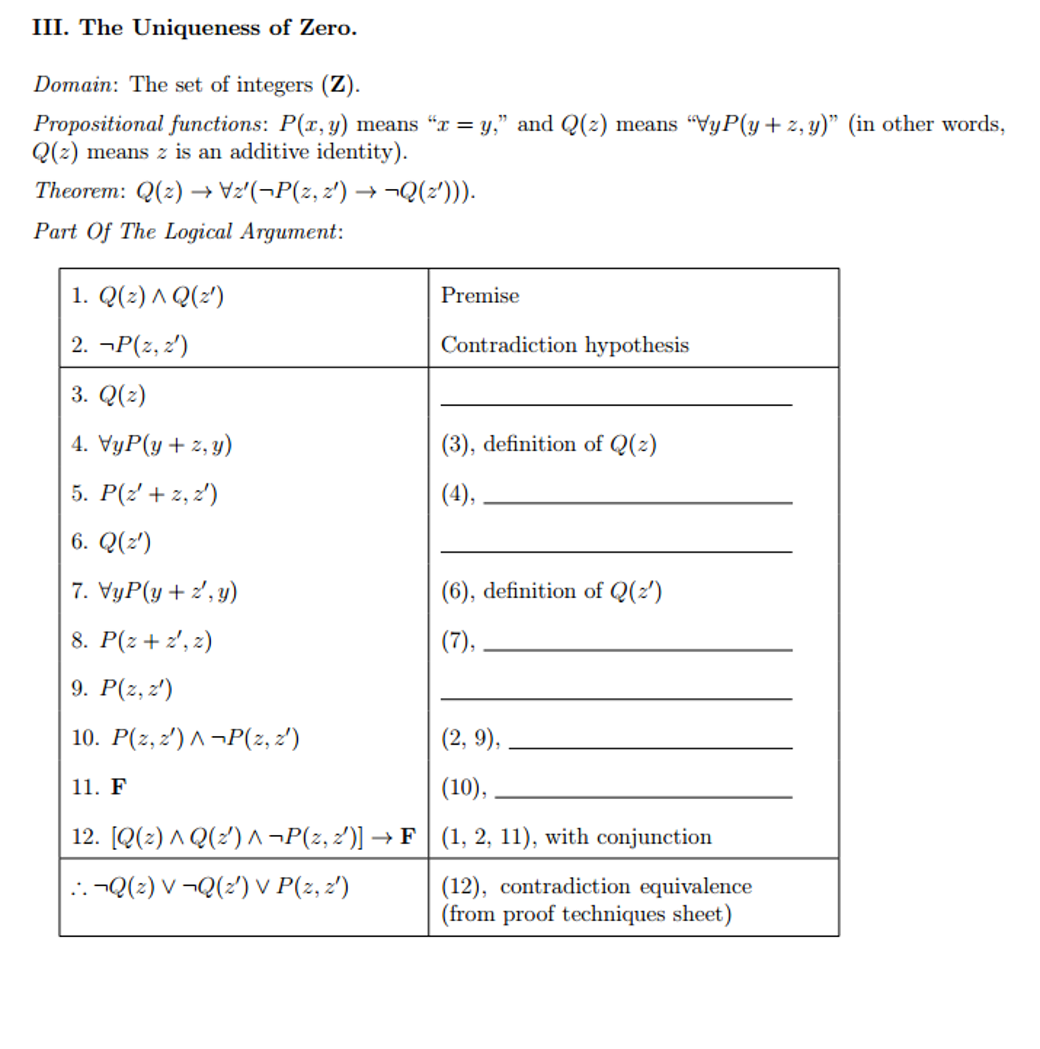 Solved Domain The Set Of Integers Z Propositional Fun Chegg Com