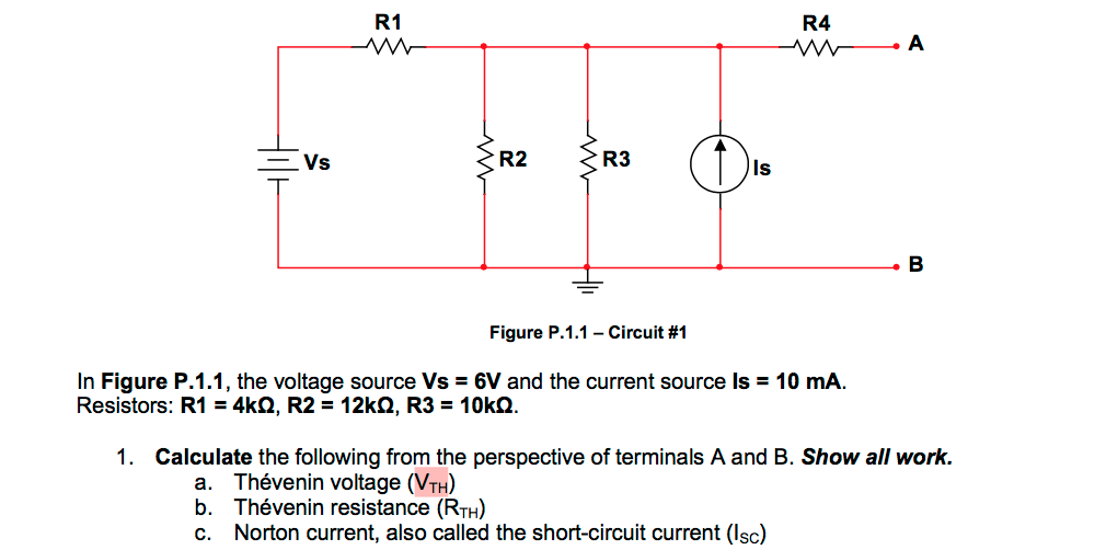 In Figure P 11 The Voltage Source Vs 6V And T