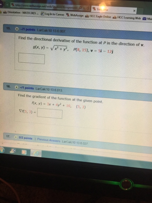 Solved Find The Directional Derivative Of The Function At P Chegg Com