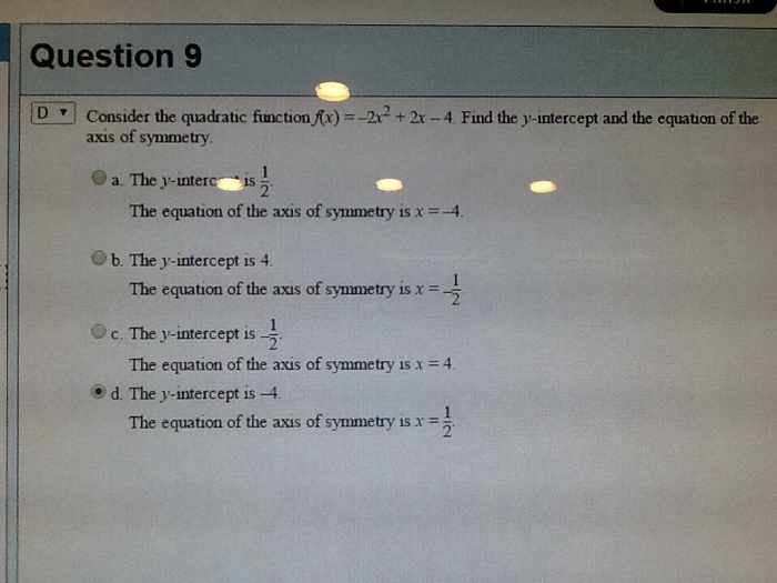 Solved Consider The Quadratic Function F X 2x 2 2x Chegg Com
