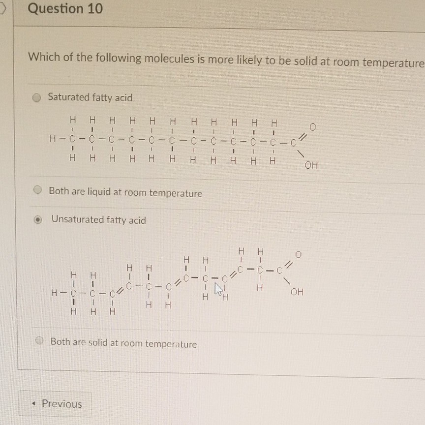 Solved Question 10 Which Of The Following Molecules Is Mo