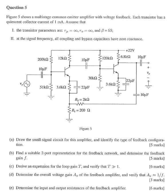 Solved Question 5 Figure 5 Shows A Multistage Common Emit Chegg Com