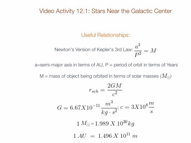 616px x 461px - Solved Video Activity 12.1: Stars Near the Galactic Center | Chegg.com